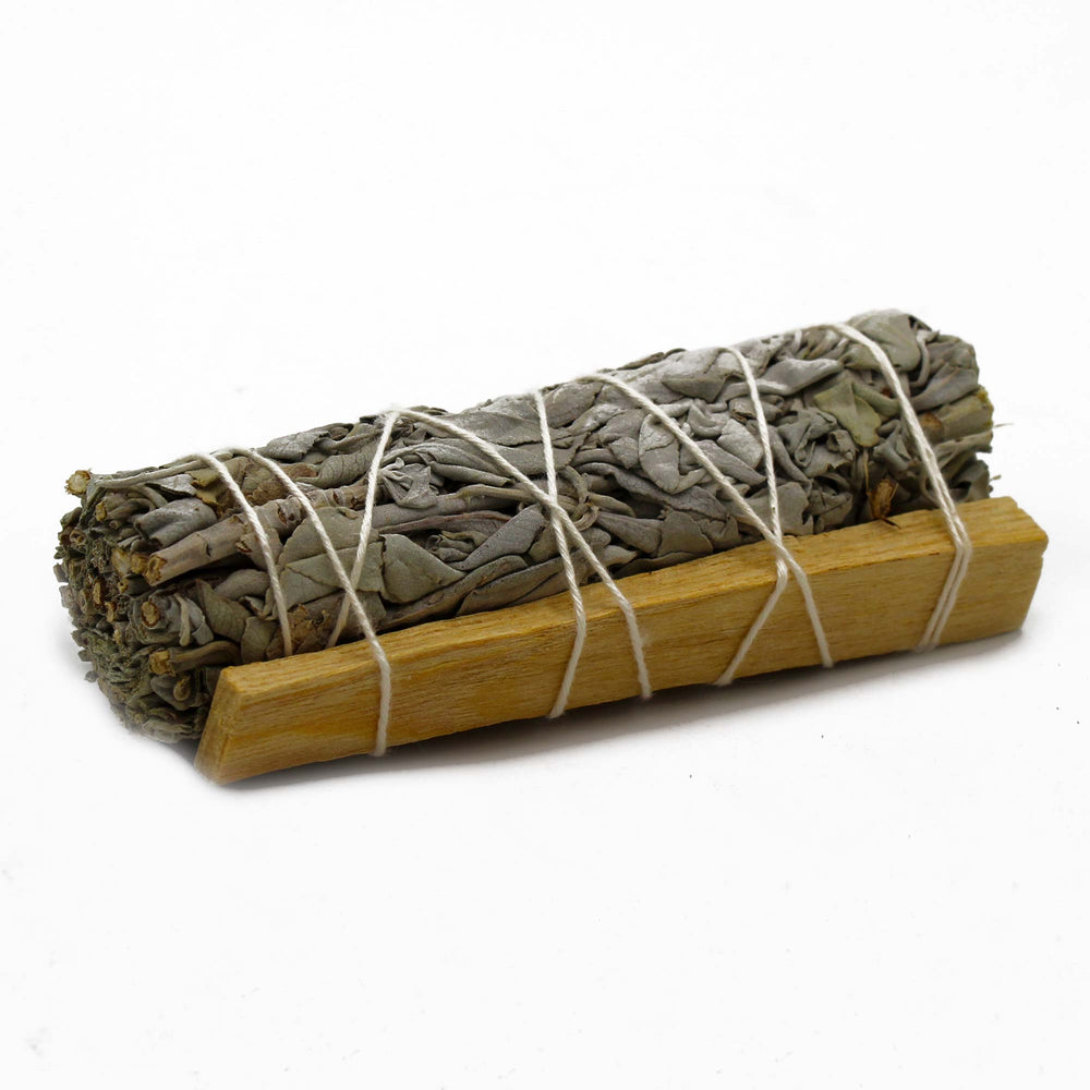 Paquete de Salvia Blanca y Palo Santo - Ideal para Limpiezas y Rituales Energéticos