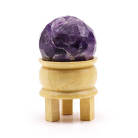 Bola de Amatista con Soporte de Madera
