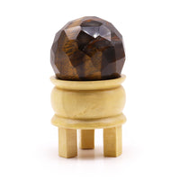 Bola de Ojo de Tigre con Soporte de Madera