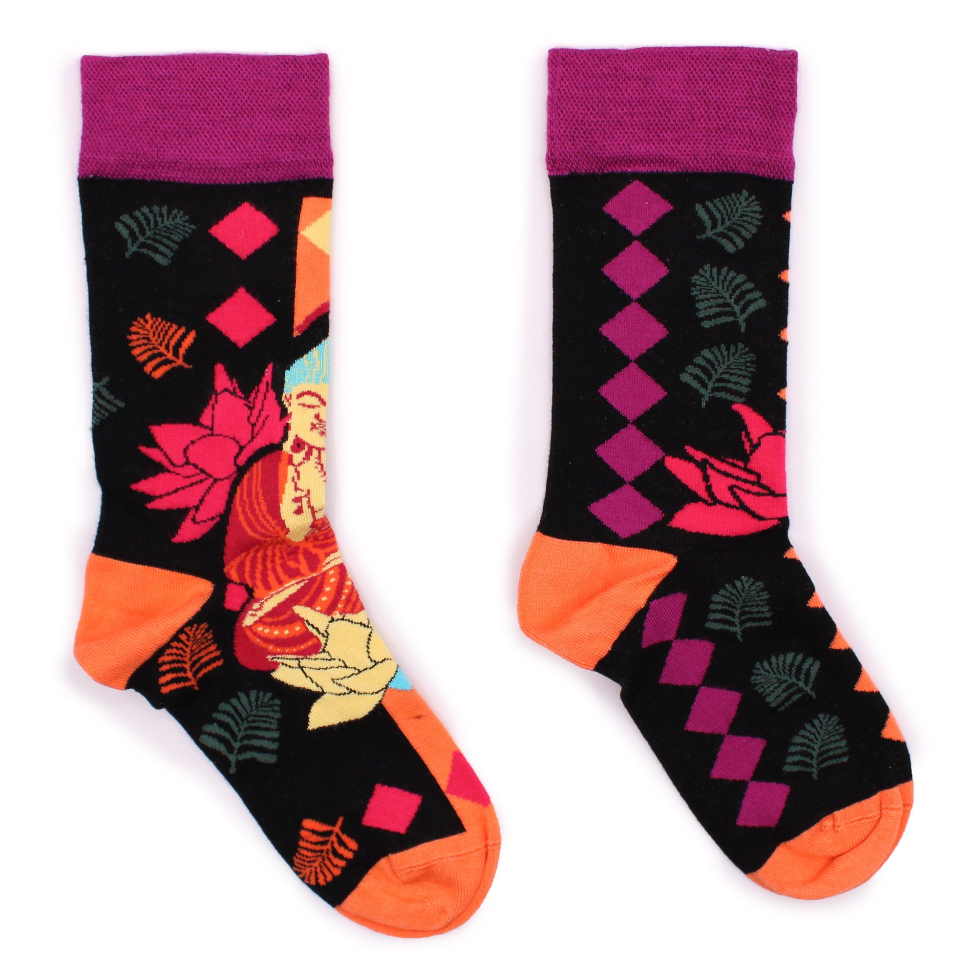 Calcetines de Bambú con Diseño de Buda y Flor de Loto – Comodidad y Espiritualidad en Cada Paso
