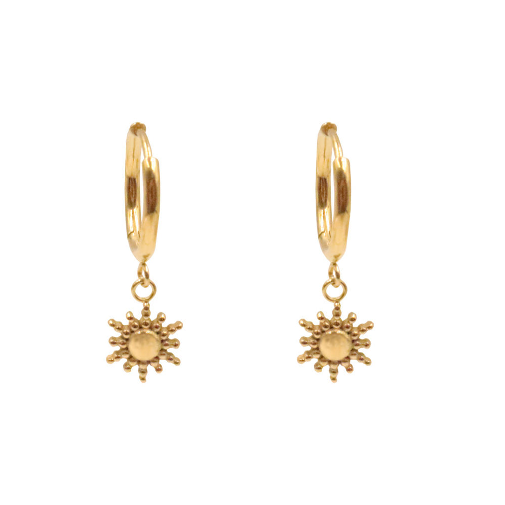 Pendientes con colgante en forma de sol