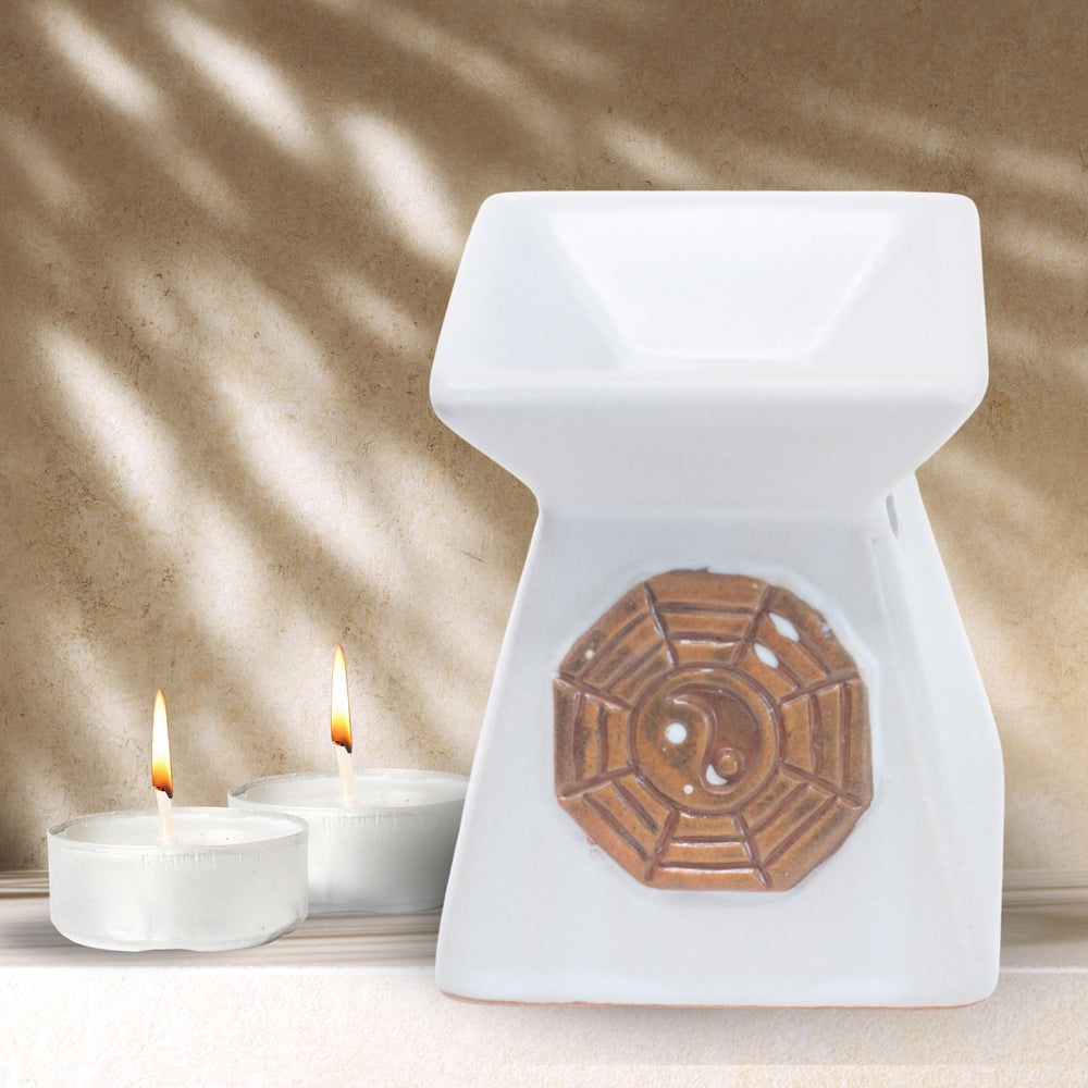 Quemador de Esencias Feng Shui con Símbolo Yin Yang 