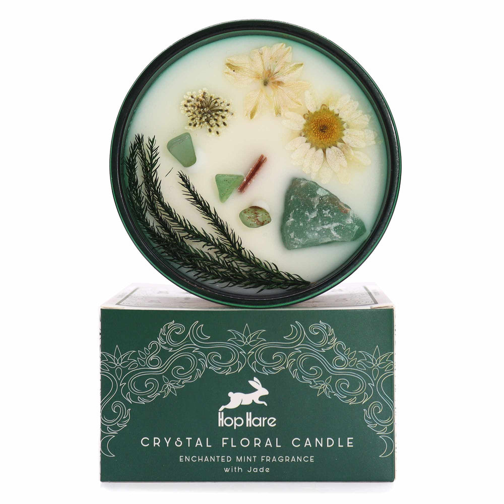 Vela aromática con jade