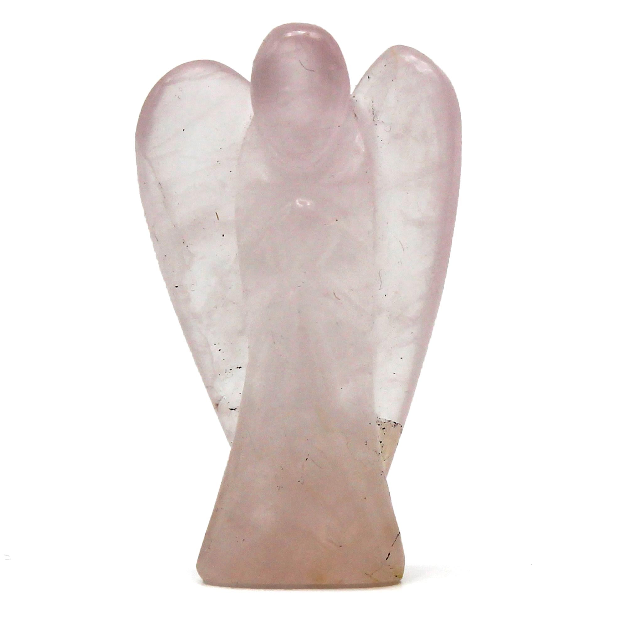 Ángel de Cristal de Cuarzo Rosa - Estatuilla para Sanación y Regalo Especial
